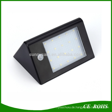 Wählen Sie die beste Wand montiert Garten Street Light Hot 20 LED Sensitive Motion Sensor Solar Wandleuchte mit Ce RoHS